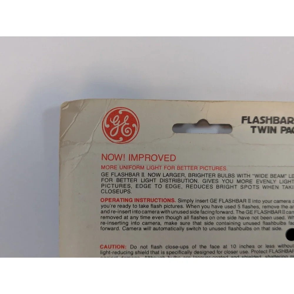 GE Flash Bar II Twin Pack for Polaroid SX-70 Film Cameras New Old Stock